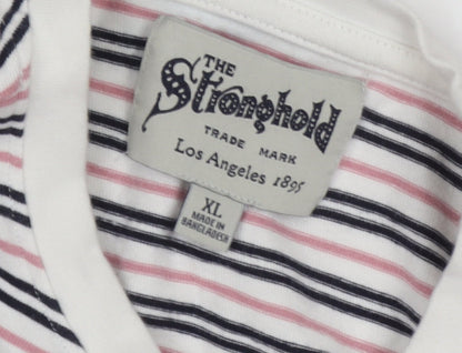 The Stronghold Men's XL Striped Multicoloured T-Shirt