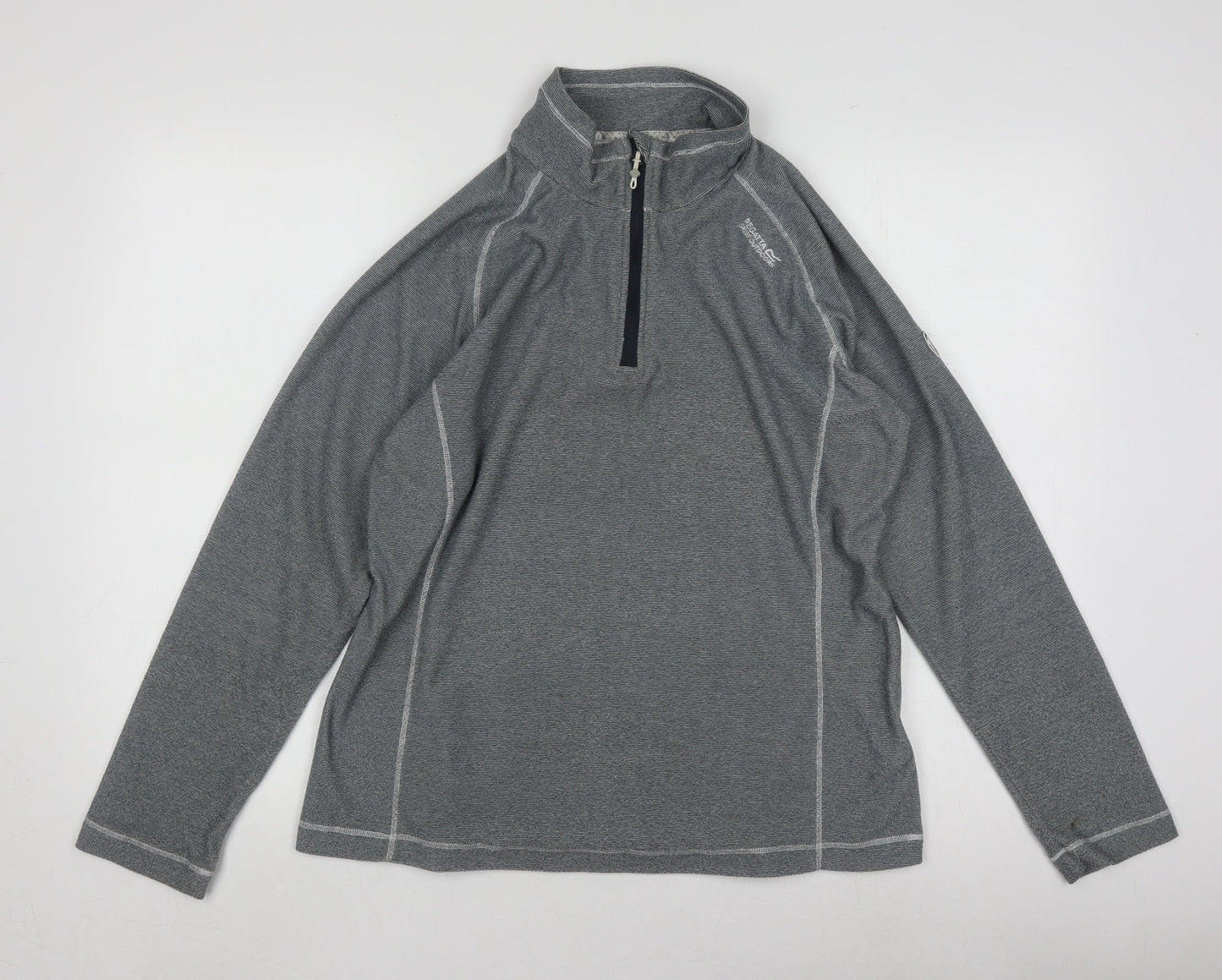 Womens UK Size 14 Regatta Grey Henley Sweatshirt