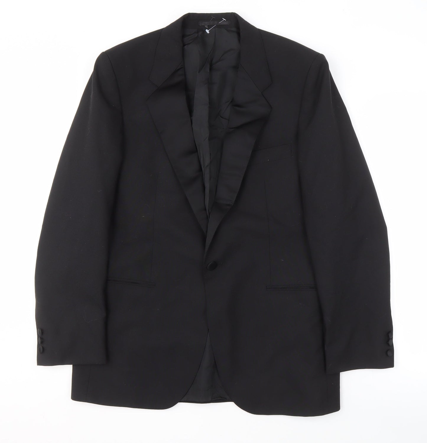 Mens UK Size 40 St Michael Regular Black Suit Tuxedo