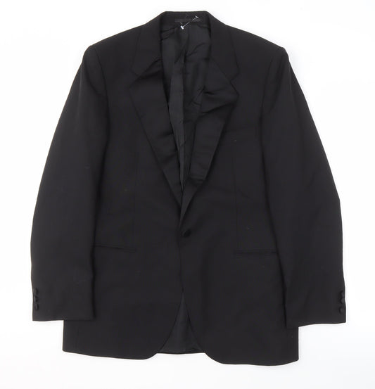 Mens UK Size 40 St Michael Regular Black Suit Tuxedo