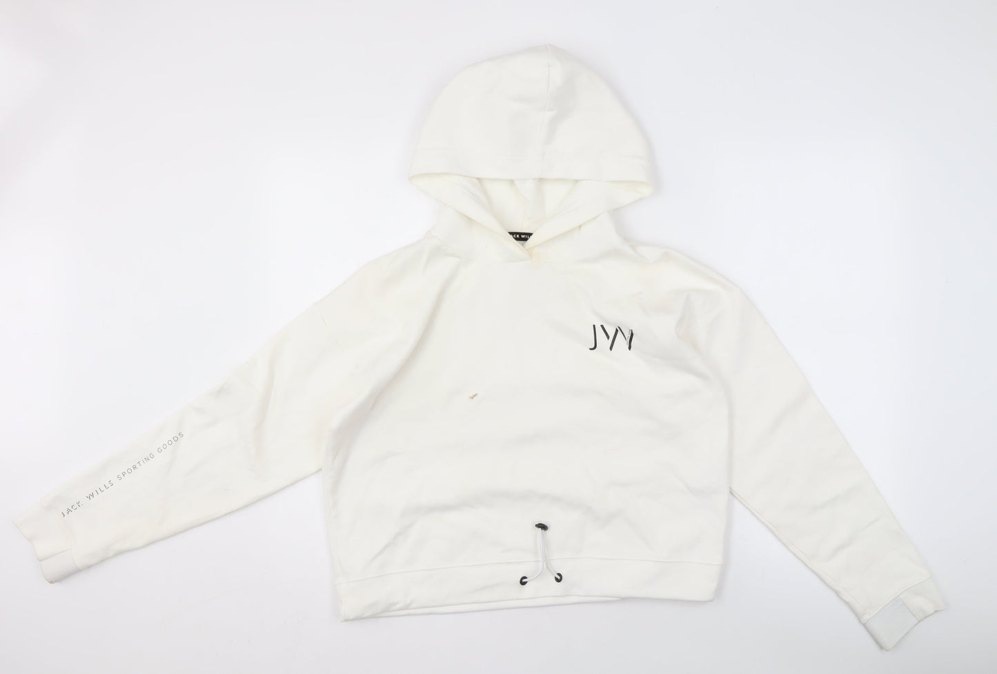Womens UK Size 12 Jack Wills Ivory Pullover Hoodie