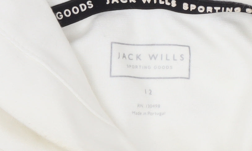 Womens UK Size 12 Jack Wills Ivory Pullover Hoodie