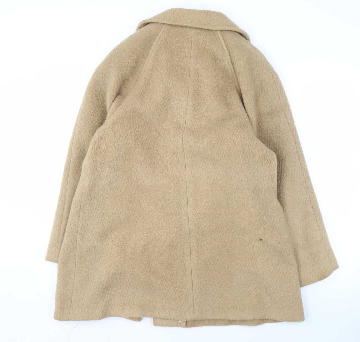 C&A Women's Beige Wool Overcoat Size 14