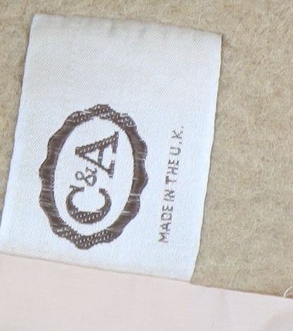 C&A Women's Beige Wool Overcoat Size 14