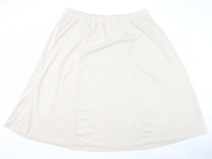 Being Casual Beige A-Line Skirt, Polyester, Size 28/30