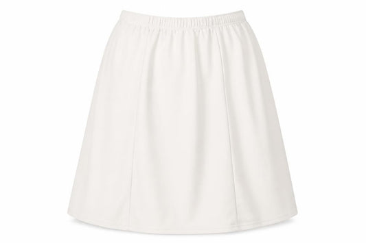 Front view of Being Casual Beige A-Line Skirt, Polyester, size 28/30