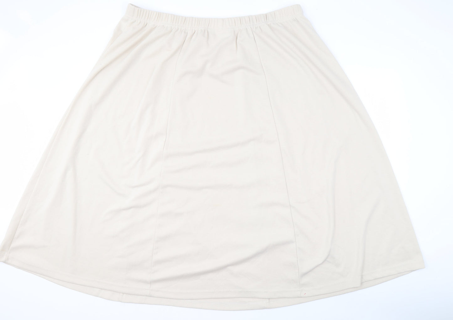 Being Casual Beige A-Line Skirt, Polyester, Size 28/30