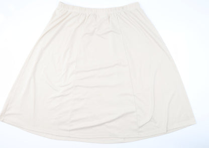 Being Casual Beige A-Line Skirt, Polyester, Size 28/30