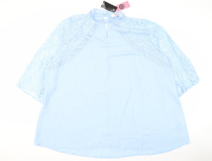 Womens UK Size 26 Simply Be Blue Basic Blouse