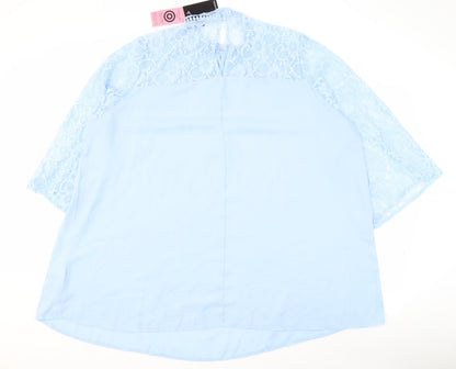 Womens UK Size 26 Simply Be Blue Basic Blouse