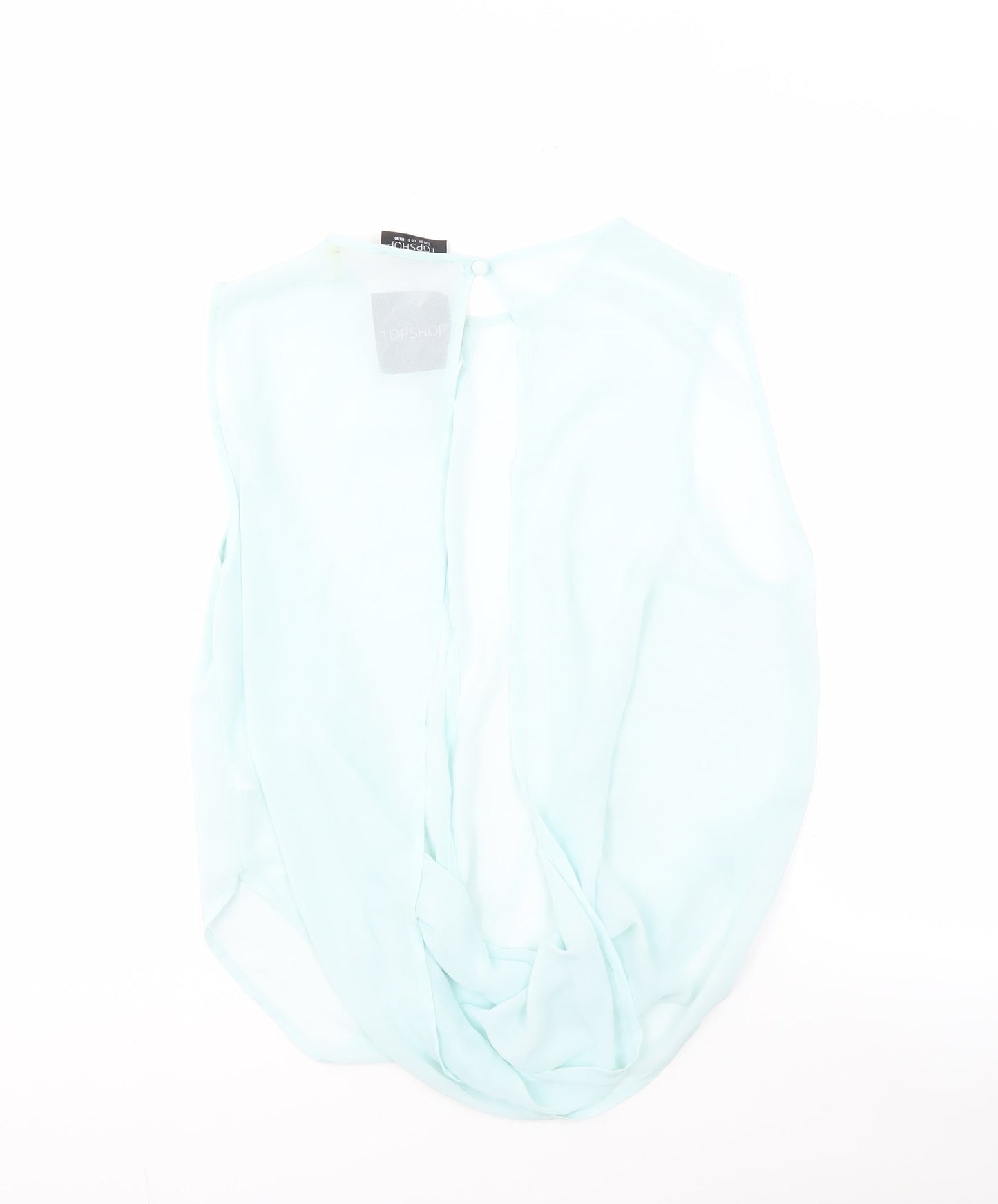 Womens UK Size 10 Topshop Blue Basic Blouse