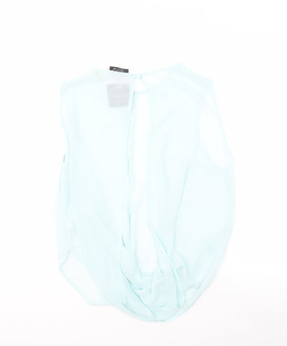 Womens UK Size 10 Topshop Blue Basic Blouse