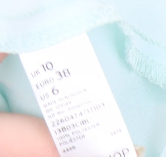 Womens UK Size 10 Topshop Blue Basic Blouse
