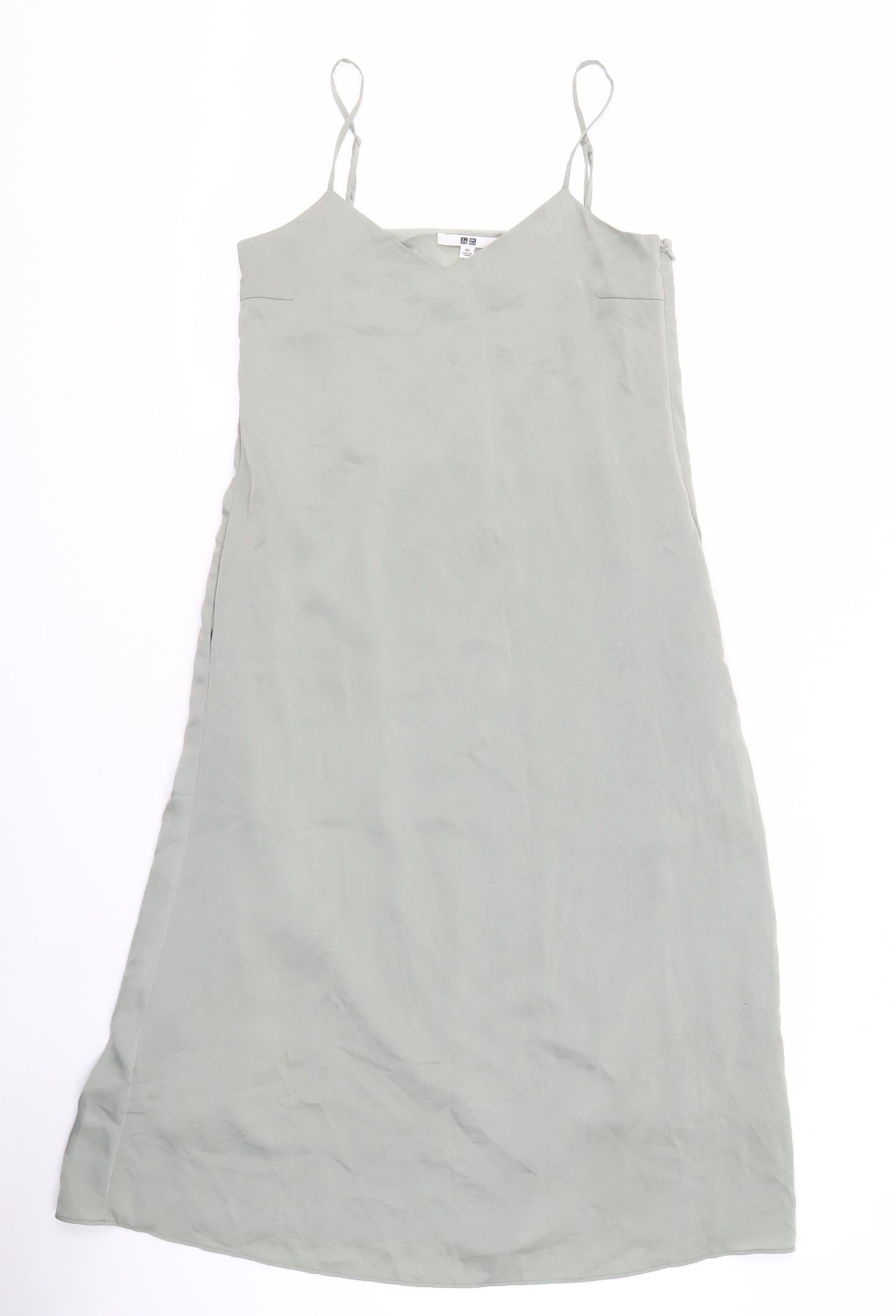 Uniqlo Grey Slip Dress Women XS Sleeveless