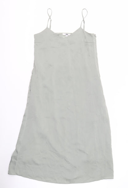 Uniqlo Grey Slip Dress Women XS Sleeveless