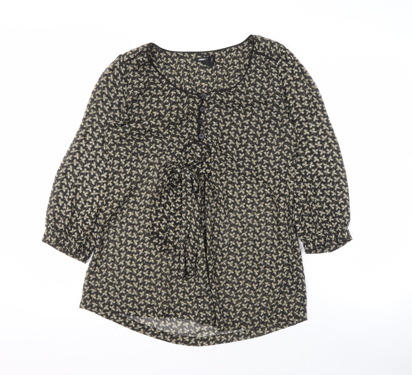 Womens UK Size S H&M Black Basic Blouse