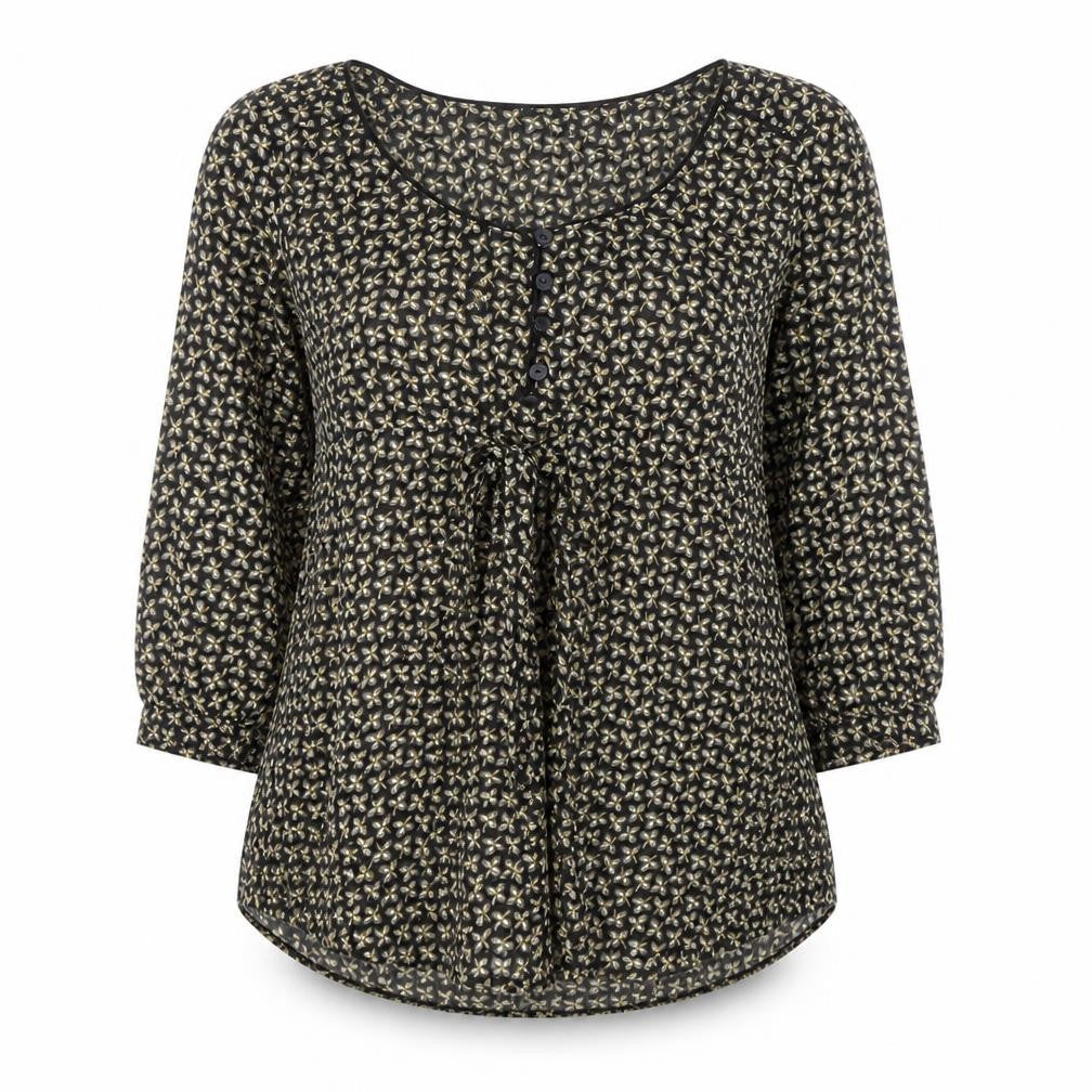 Womens UK Size S H&M Black Basic Blouse