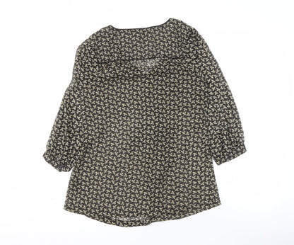 Womens UK Size S H&M Black Basic Blouse