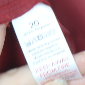 Bonmarché Womens Red Viscose Casual Shorts Size 20