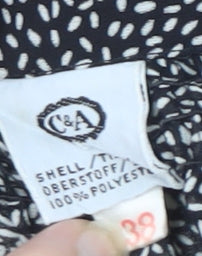 C&A Women's Black Floral Dress Size 10 Polyester