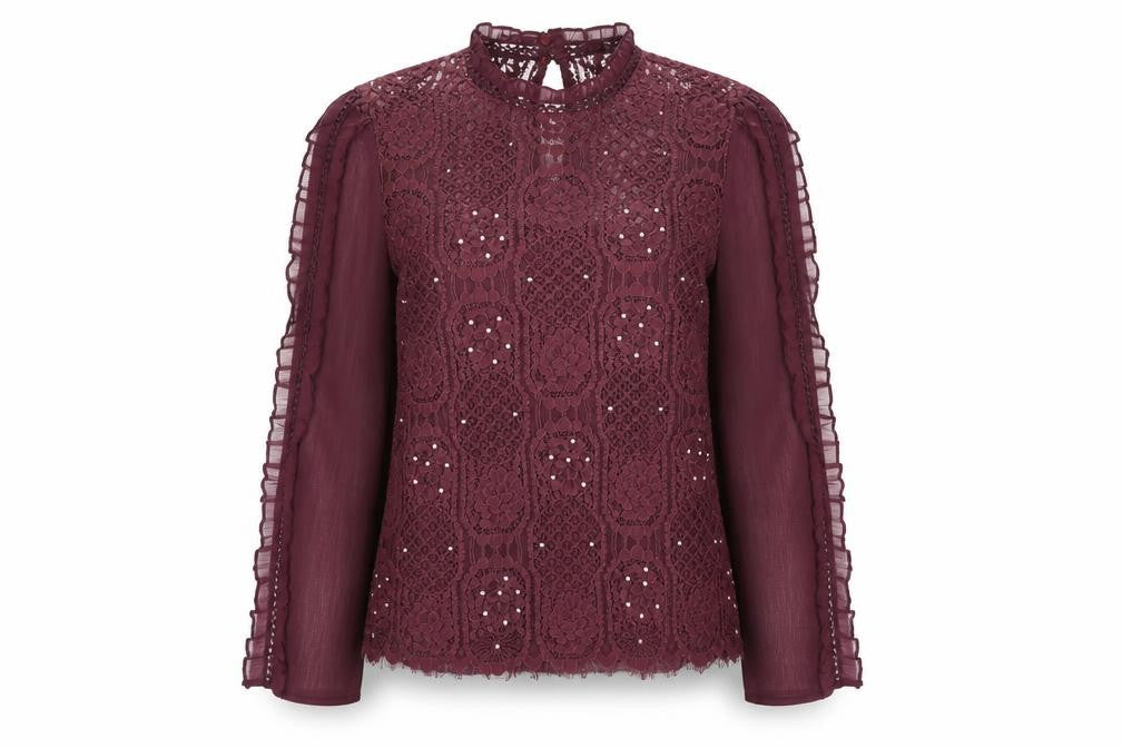 Womens UK Size 12 River Island Purple Basic Blouse