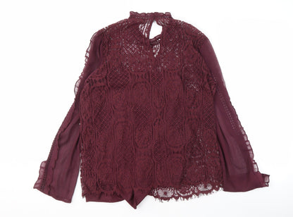 Womens UK Size 12 River Island Purple Basic Blouse
