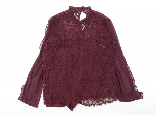 Womens UK Size 12 River Island Purple Basic Blouse