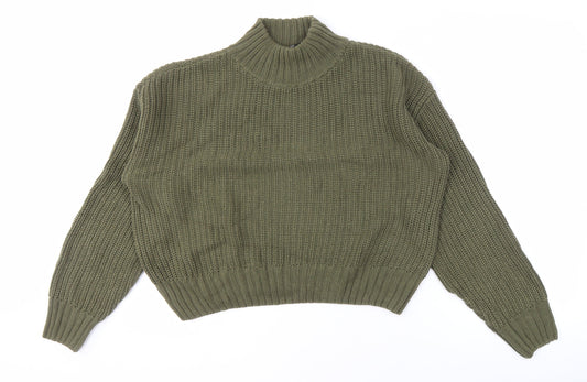 Womens UK Size M H&M Green Pullover Jumper