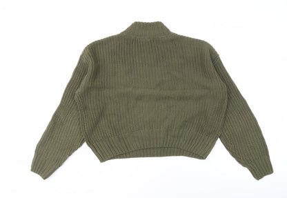 Womens UK Size M H&M Green Pullover Jumper