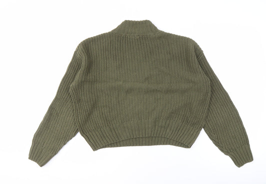 Womens UK Size M H&M Green Pullover Jumper