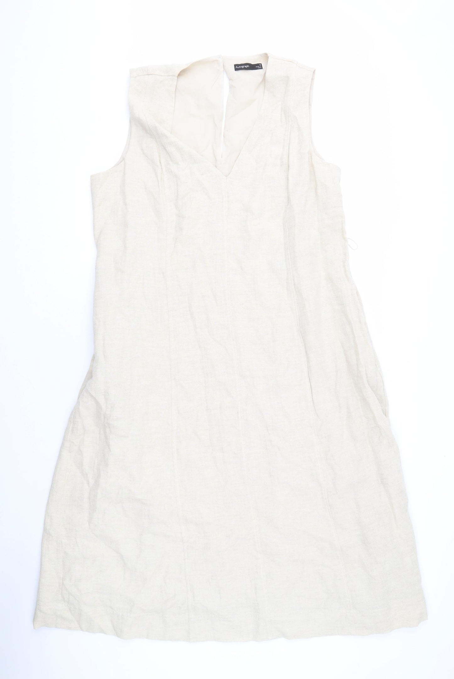 Autograph Beige Women’s Sleeveless Dress Size 18