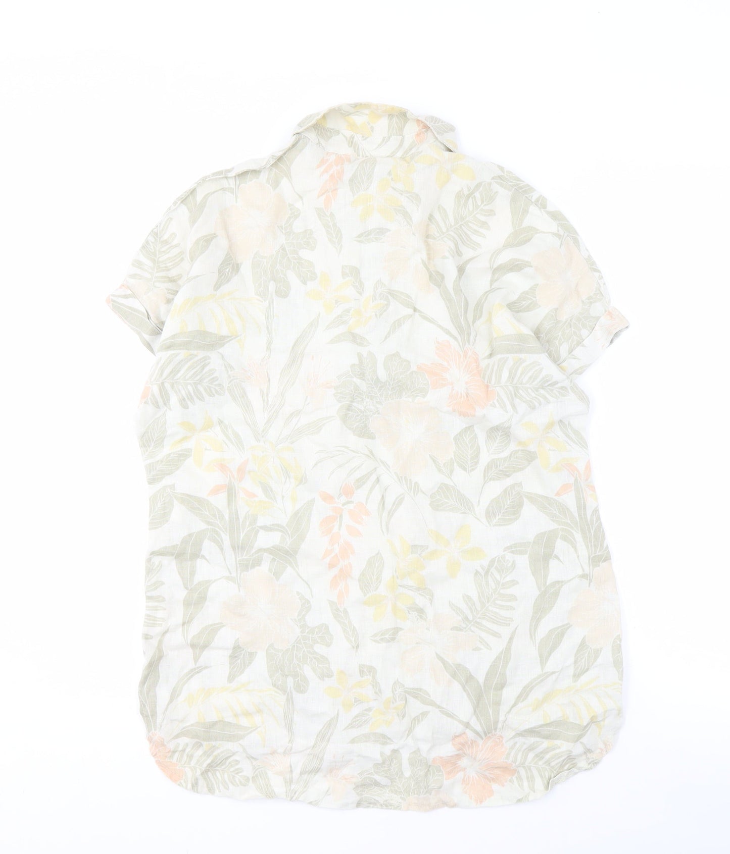 Marina & Marie Women's Multicoloured Linen Floral Shirt M