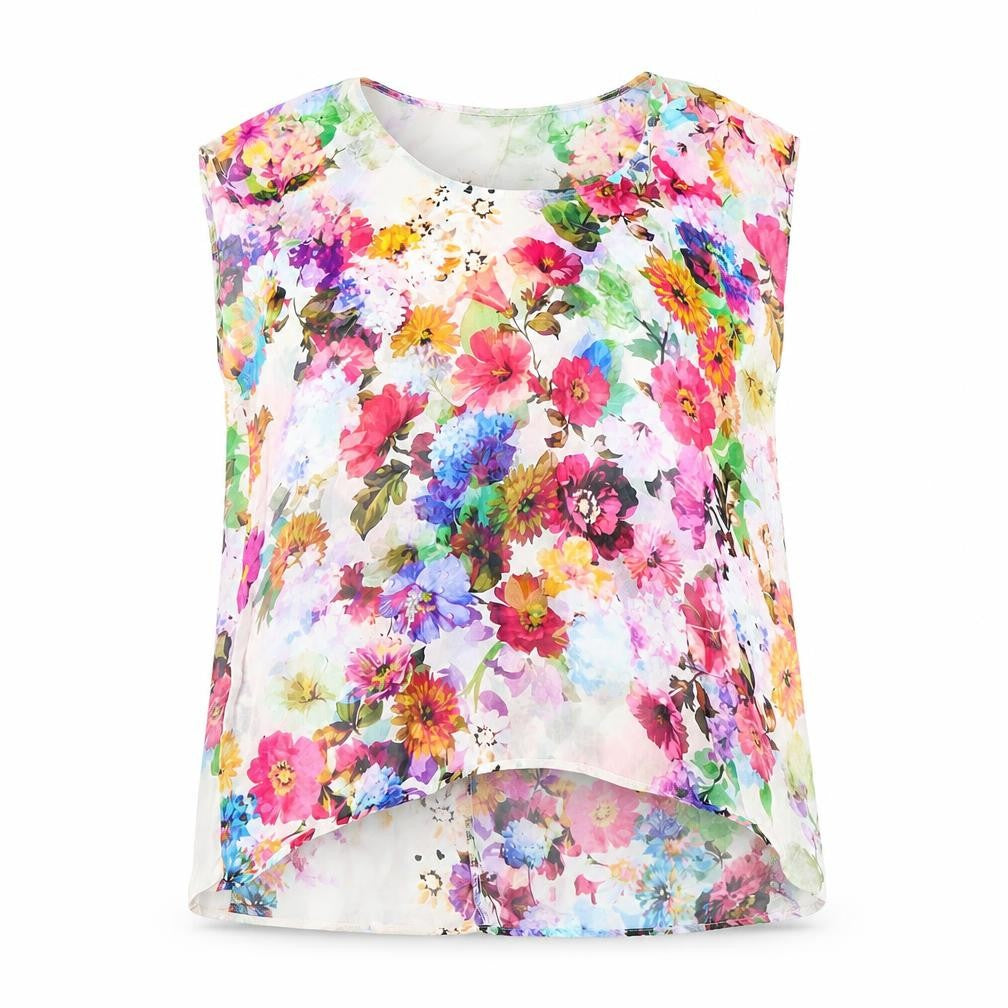Womens UK Size 8 Topshop Multicoloured Basic Blouse