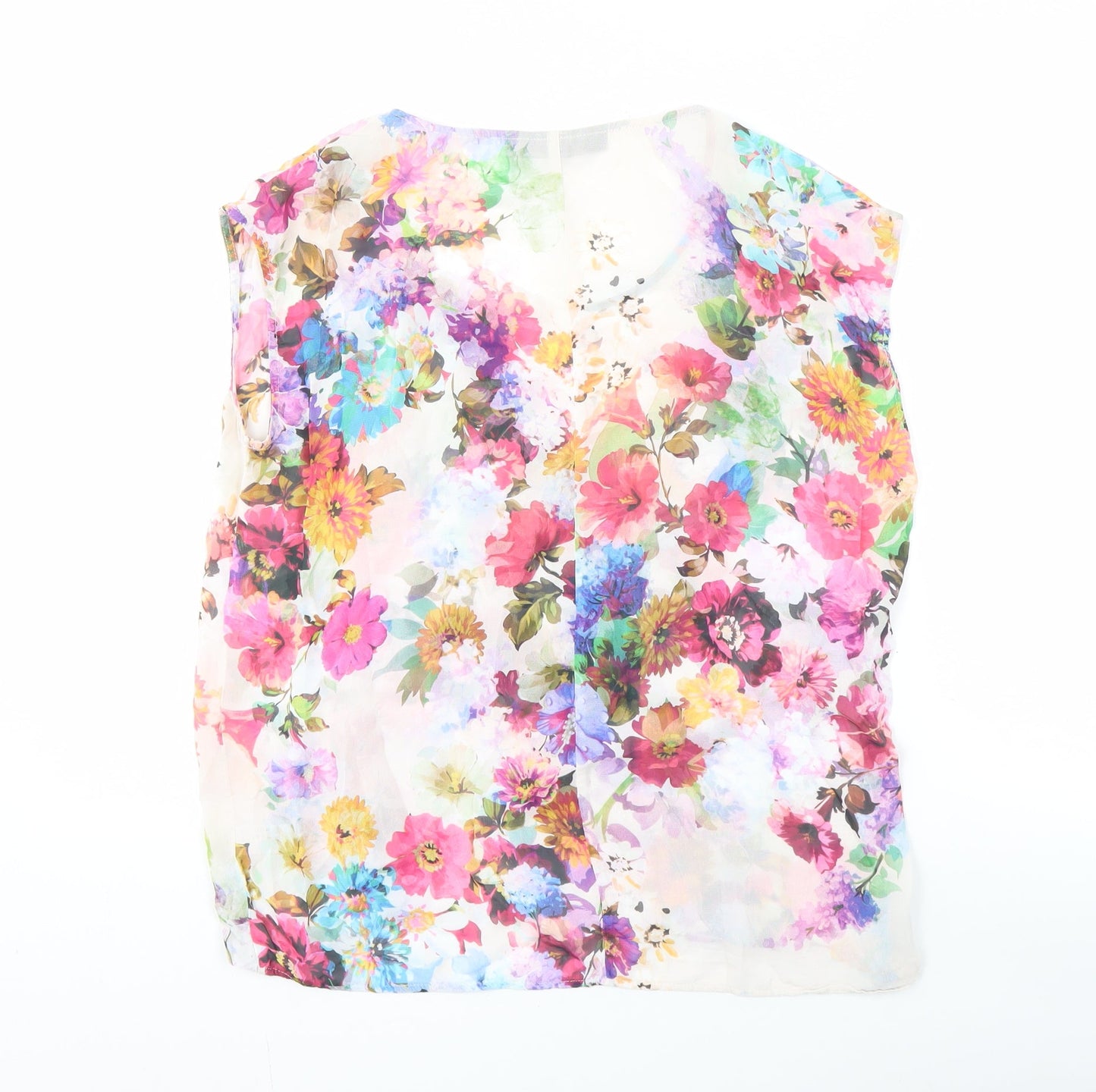 Womens UK Size 8 Topshop Multicoloured Basic Blouse