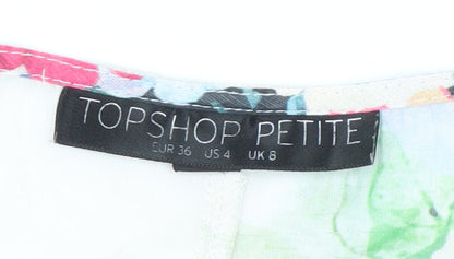 Womens UK Size 8 Topshop Multicoloured Basic Blouse