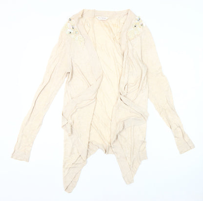 Womens UK Size 14 Miss Selfridge Beige Cardigan Jumper