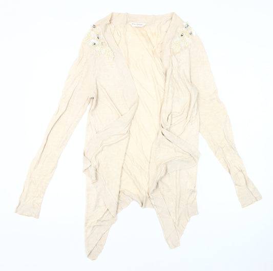 Womens UK Size 14 Miss Selfridge Beige Cardigan Jumper