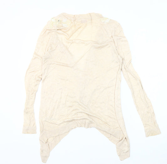 Womens UK Size 14 Miss Selfridge Beige Cardigan Jumper