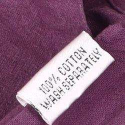Collarless Shirt Company Men's Purple Medium Cotton Shirt