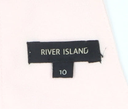 Womens UK Size 10 River Island Pink Camisole Tank