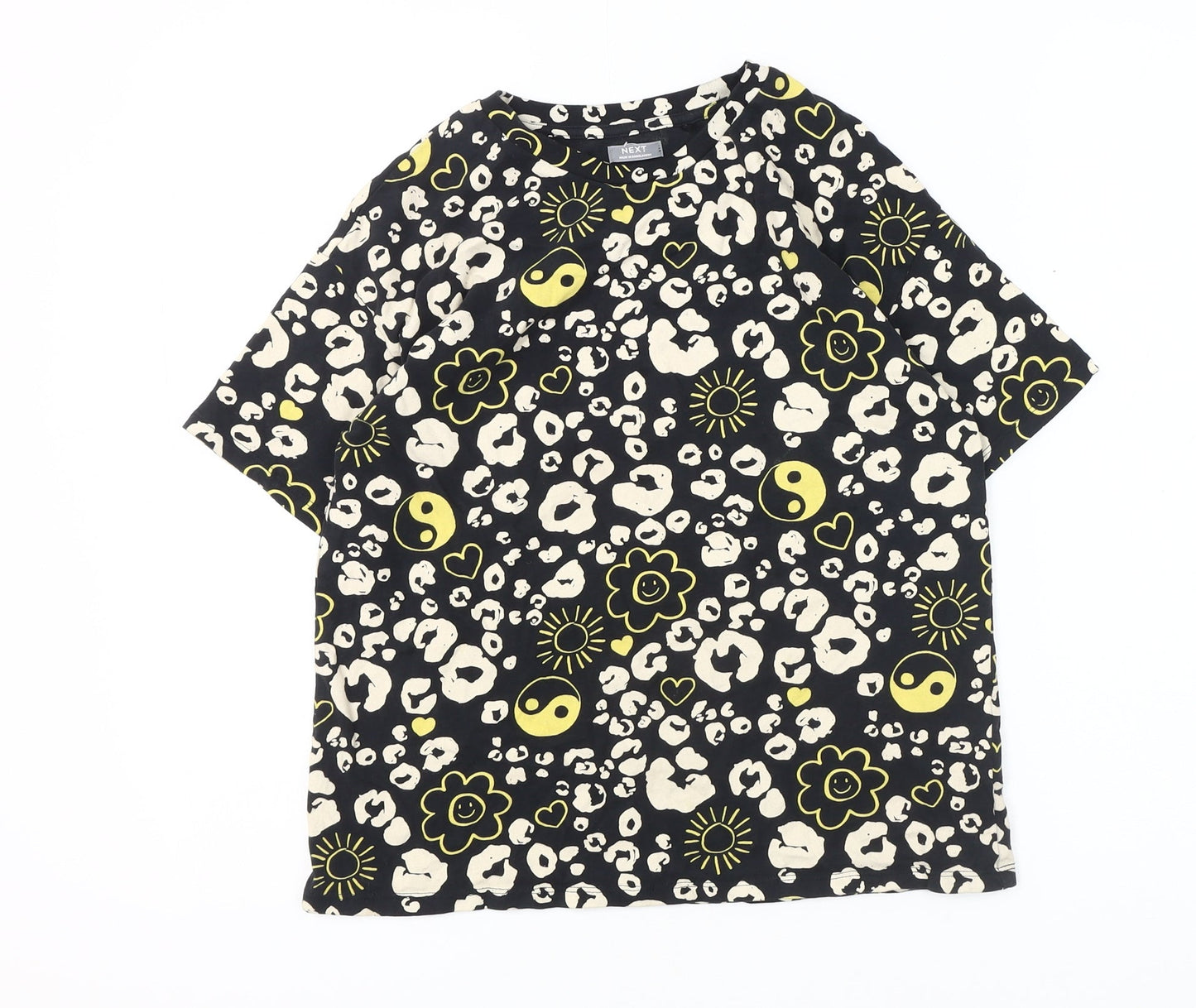 Next Girls Black Animal Print T-Shirt, 11 Years