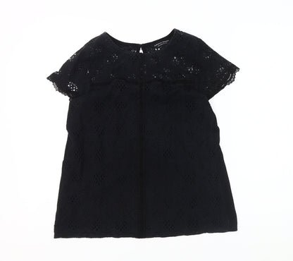 Womens UK Size 14 Dorothy Perkins Black Basic Blouse