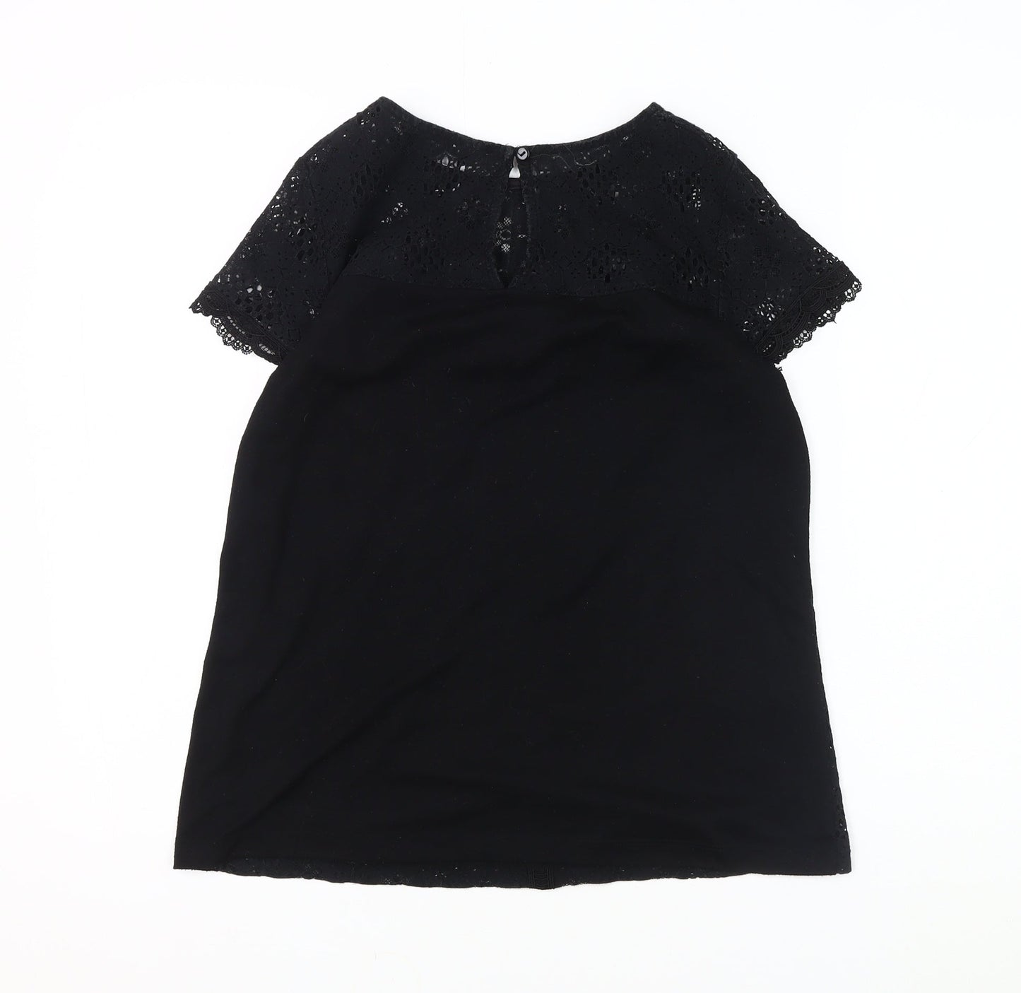 Womens UK Size 14 Dorothy Perkins Black Basic Blouse