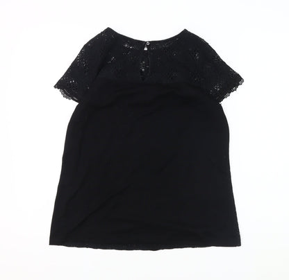 Womens UK Size 14 Dorothy Perkins Black Basic Blouse