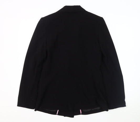 New Look Women's Black Blazer Size 12 Double-Breasted