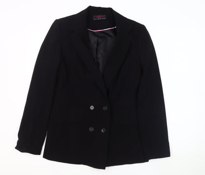 New Look Women's Black Blazer Size 12 Double-Breasted