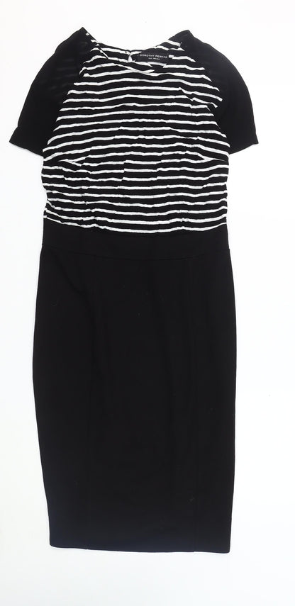 Dorothy Perkins Women's Black Striped Dress, Size 12