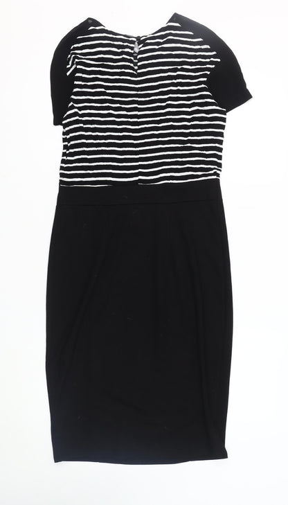 Dorothy Perkins Women's Black Striped Dress, Size 12
