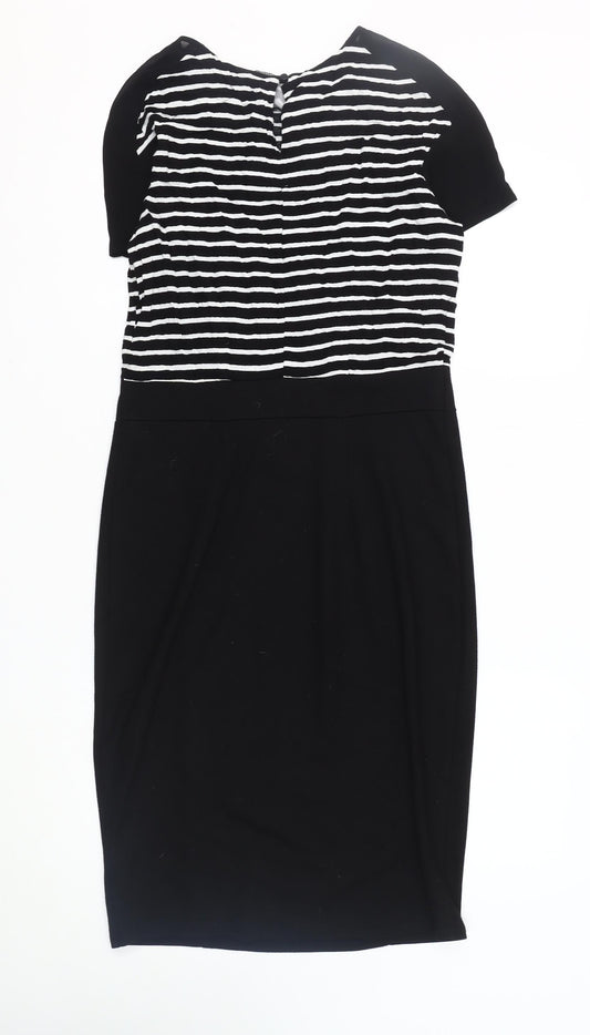 Dorothy Perkins Women's Black Striped Dress, Size 12