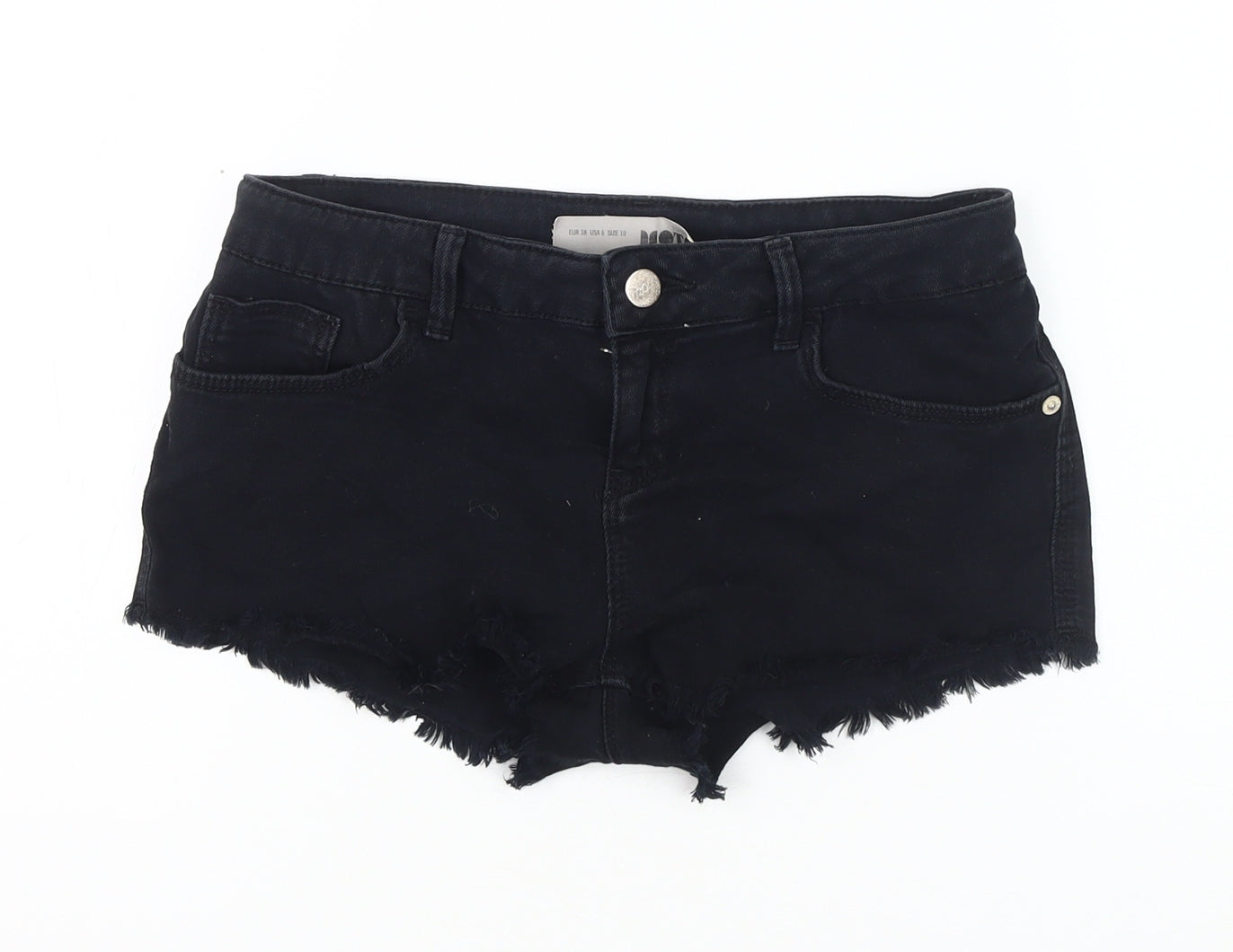 Topshop Women’s Black Cut-Off Shorts Size 10